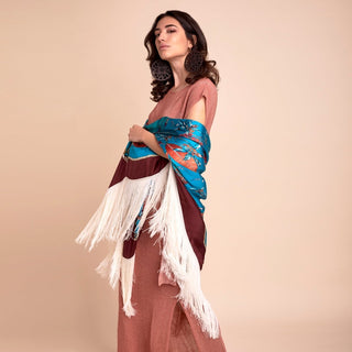 Mantón Tropical Borgoña - Altermanila