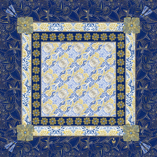 Mantón Rosas azul - Altermanila