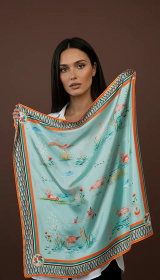 Pañuelo Flamencos 100x100