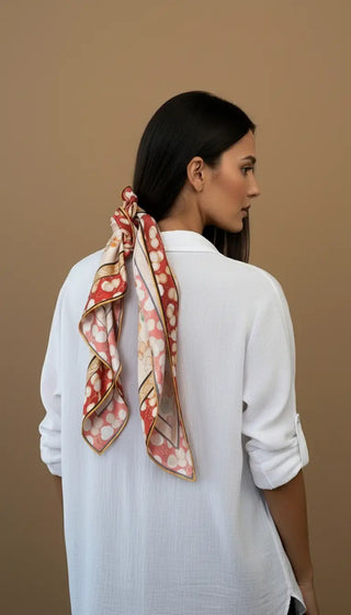 Pañuelo Lunaria Rojo 100x100