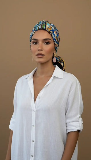 Pañuelo Papillón Azul 100x100