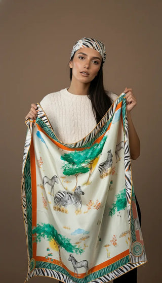 Pañuelo Cebras 100x100