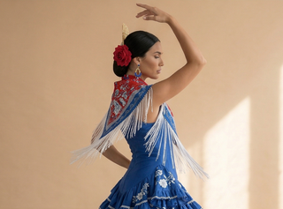 Mantoncillo Toile de Jouy Azul & Rojo