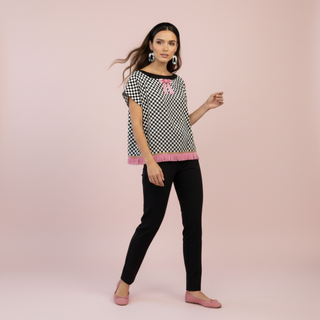Blusa Seda Dama Rosa