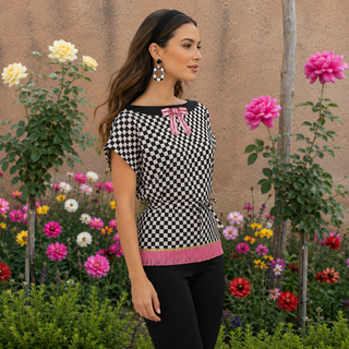 Blusa Seda Dama Rosa