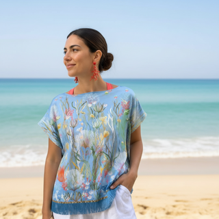 Blusa Seda Fondos Marinos