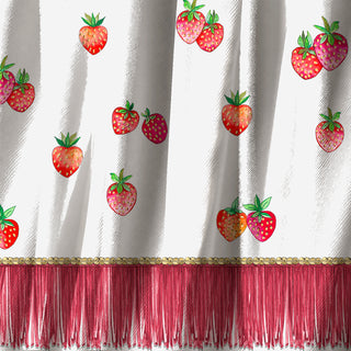 Blusa Seda Fresas Blanco