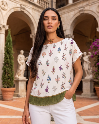 Blusa Seda Herbario