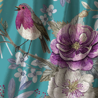 Blusa Seda Petirrojo Turquesa