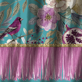 Blusa Seda Petirrojo Turquesa
