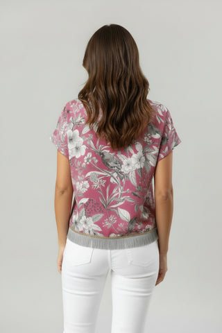 Blusa Seda Petirrojo Fresa